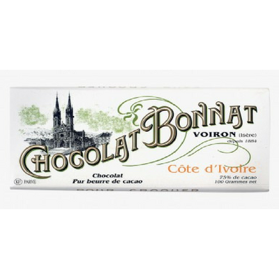 CHOCOLAT BONNAT NOIR COTE D'IVOIRE